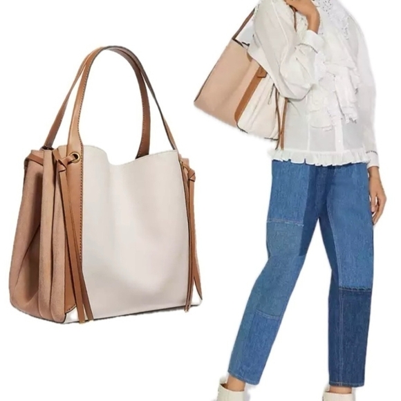 Coach Handbags - Coach Cream and Tan Women's Tote Bag